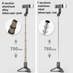 Mini Selfie Stick Integrated Multifunctional Bluetooth Selfie, Specification:, Q10S 70cm With Fill Light, Q11 74CM Without Fill Light, Q10 68CM Without Fill Light