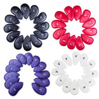 12 in 1 Golf Rod Hat Cover, Black Litchi, Red Tabby, Purple Tabby, White Small Crossgrain