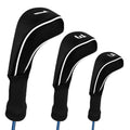 3 in 1 No.1 / No.3 / No.5 Golf Club Protective Cover, HD-043 3 in 1 Black, HD-043 3 in 1 Blue