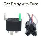 5 Sets JD2912 4 Pin Car Relay With Fuse, 12V, 24V