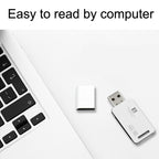 5 PCS FB FB-360 2 in 1 USB Computer Card Reader, White, Black