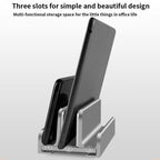Aluminum Alloy Laptop Tablet Phone Storage Stand, L400 Single Slot (Silver), L400 Single Slot (Gray), L401 Double Slot (Silver), L401 Double Slot (Gray), L402 Three Slots (Silver), L402 Three Slots (Gray)