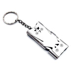 Outdoor High Decibel Stainless Steel Three-Tube Survival Rescue Whistle, Silver, Grey, Black, Colorful, Gold