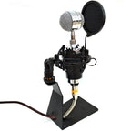 TEYUN L-Shaped Iron Triangle Metal Microphone Stand