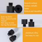 10 PCS Screw Adapter, 3/8 Female to 1/4 Male  Screw(Black), 3/8 Female to 1/4 Male  Screw(Blue), 3/8 Female to 1/4 Male  Screw(Red), 1/4 Female to 3/8 Male Screw (Black), 1/4 Female to 3/8 Male Screw (Blue), 1/4 Female to 3/8 Male Screw (Red)