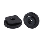 2 PCS Aluminum Hot Shoe Single Nut Screw, 5/8 Male to 1/4 Female Adapter, 5/8 Male to M6 Female Adapter