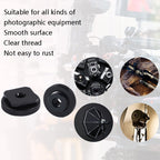2 PCS Aluminum Hot Shoe Single Nut Screw, 5/8 Male to 1/4 Female Adapter, 5/8 Male to M6 Female Adapter