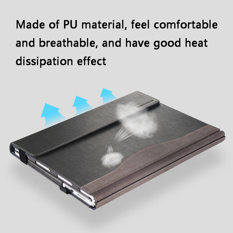 PU Leather Laptop Protective Sleeve, For Microsoft Surface Book 1 13.5 inches, For Microsoft Surface Book 2 13.5 inches, For Microsoft Surface Book 2 15 inches, For Microsoft Surface Book 3 13.5 inches, For Microsoft Surface Book 3 15 inches