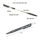 GB016 Aluminum Alloy Hollow Broken Window Survival Pen, Random Color Delivery, GB016