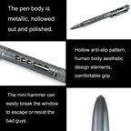GB016 Aluminum Alloy Hollow Broken Window Survival Pen, Random Color Delivery, GB016