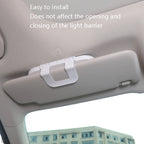 Car Sun Visor Makeup Mirror With LED Light, White, Pink