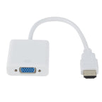 ZHQ008 HD HDMI To VGA Converter with Audio, White, Black