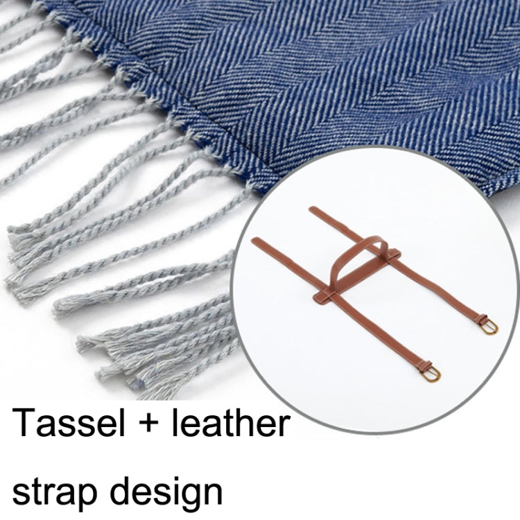 FWP Waterproof Thick Tassel Picnic Mat, Size: 200x150cm, 200x150cm Navy Blue, 200x150cm Coffee