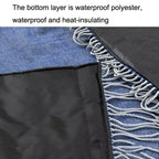 FWP Waterproof Thick Tassel Picnic Mat, Size: 200x150cm, 200x150cm Navy Blue, 200x150cm Coffee