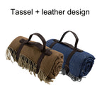 FWP Waterproof Thick Tassel Picnic Mat, Size: 200x150cm, 200x150cm Navy Blue, 200x150cm Coffee