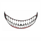 J06 Motorcycle Helmet Sticker, Small Teeth, Large Teeth, Small Tongue, Large Tongue