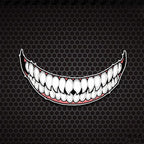 J06 Motorcycle Helmet Sticker, Small Teeth, Large Teeth, Small Tongue, Large Tongue