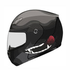 J06 Motorcycle Helmet Sticker, Small Teeth, Large Teeth, Small Tongue, Large Tongue