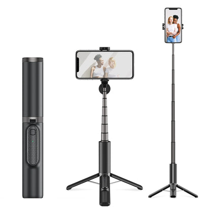 CYKE N-MY Integrated Tripod Bluetooth Live Selfie Stick, Black, Pink