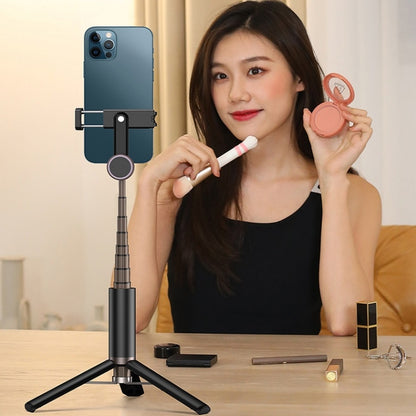 CYKE N-MY Integrated Tripod Bluetooth Live Selfie Stick, Black, Pink