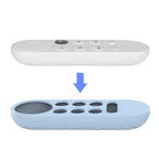2 PCS Silicone Protective Shell for Google Chromecast 2020 Remote Control, (White), (Pink), Red), (Black), (Silver Gray), (Sky Blue)