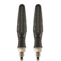 2pcs MK-109 Motorcycle Flow Steering Lamp LED Signal Light, MK-109(Black ), MK-109(Yellow )