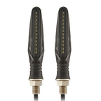 2pcs MK-109 Motorcycle Flow Steering Lamp LED Signal Light, MK-109(Black ), MK-109(Yellow )