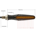 2pcs MK-109 Motorcycle Flow Steering Lamp LED Signal Light, MK-109(Black ), MK-109(Yellow )