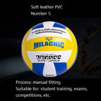 MILACHIC 0845 Volleyball For Student Exams Indoor Competition Volleyball, Blue Yellow 6910, Black Green 6911, Orange Blue 6912