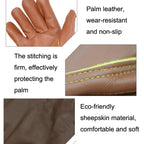 1 Pair Floral Garden Cut-Resistant Leather Gloves, Size:, S, M, L, XL