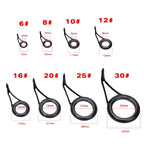 Ceramic Wire Loop Luya Rod Fishing Gear Accessories, 75 PCS / Box