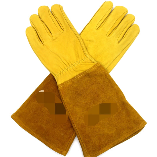 1 Pair JJ-GD305 Genuine Leather Stab-Resistant Cut-proof Garden Gloves, Size:, S, M, L, XL