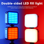 Mamen D01 66 LEDs 2500-9000K Double-Sided RGB LED Fill Lights, 66 LEDs