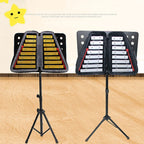 JZ-35 16-Tone Double Row Carillon Orff Percussion Instrument, Golden, Silver, Golden With Shelf, Silver With Shelf