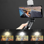 L03S Bluetooth Fill Light Tripod Integrated Selfie Stick, Black, White