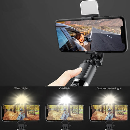 L03S Bluetooth Fill Light Tripod Integrated Selfie Stick, Black, White