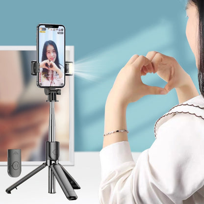 L03S Bluetooth Fill Light Tripod Integrated Selfie Stick, Black, White