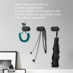 3 PCS Car Sticky Storage Data Cable Hook, Dark Green, Space Silver, Black