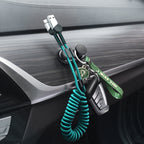 3 PCS Car Sticky Storage Data Cable Hook, Dark Green, Space Silver, Black