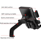 Y02 Electric Bike Mobile Phone Bracket, Style:, Rearview Mirror Installation, Handlebar Installation