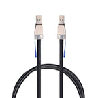 H0503 12Gbps SFF-8644 To 8644 HD Server External Hard Drive Data Cable, Black 1m, Black 2m, Black 3m