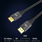 DP1.4 Version 8K DisplayPort Male to Male Computer Monitor HD Cable, 0.5m, 1m, 1.5m, 2m, 3m, 5m, 7m, 10m