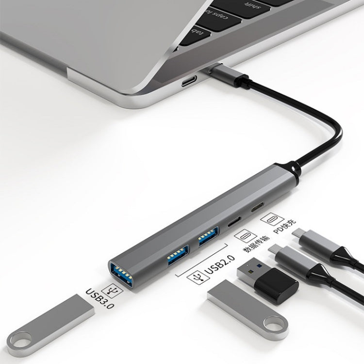 U5 Type-C Extender USB3.0 Splitter Multi-Port Expansion Dock, Number of interfaces: 4 in 1 (USB), 5 in 1 (Type-C), 4 in 1 (Type-C), 4 in 1 (USB)