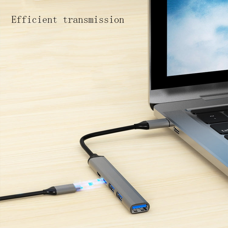 U5 Type-C Extender USB3.0 Splitter Multi-Port Expansion Dock, Number of interfaces: 4 in 1 (USB), 5 in 1 (Type-C), 4 in 1 (Type-C), 4 in 1 (USB)