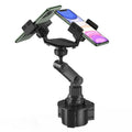 Double Chuck Rotary Multifunctional Cup Holder Mobile Phone Holder, Double Chuck Phone Holder
