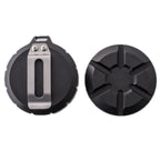 Outdoor Portable Stainless Steel First Aid Pill Storage Box, Black, Silver