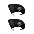 1 Pair Mesh Linen Car Adhesive Curtain Sunshade, Rear window 126x80cm, Front window 140x92cm