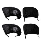 1 Pair Mesh Linen Car Adhesive Curtain Sunshade, Rear window 126x80cm, Front window 140x92cm