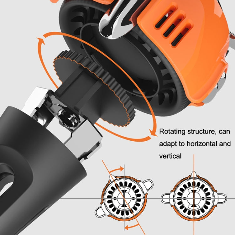 Car Air Conditioner Air Outlet Aromatherapy Small Fan, Black, Orange