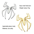 10 PCS Metal Three-Dimensional Spider Car Sticker, Color Random Delivery, Spider